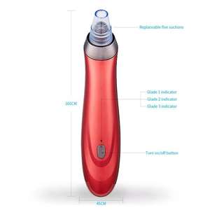 मिनी पोर्टेबल चेहरे वैक्यूम तरल ब्लैकहेड रिमूवर मुँहासे उपचार नाक चूषण निकालने वाला एक्स्चर सिलिकॉन पीसी प्लास्टिक निर्माण - Product Image 3