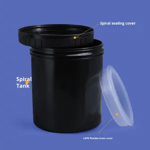 Bán Buôn Có Thể Tái Chế 3D UV Ánh Sáng Bằng Chứng Nhựa Màu Đen Nhựa Trống Thùng Shadowless Keo Cho Làm Móng Tay Sơn Móng Tay 3D Xô - Product Image 5