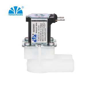 Yongchuang YCWS10-04 Plastic Solenoid Valve DC24V <b>Water</b> 0-0.05Mpa For RO <b>Water</b> <b>Purifiers</b> - Product Image 1