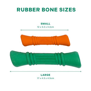 Çin fabrikada özel etiket tedavi dağıtım sert köpek oyuncaklar için agresif chechedoğal kauçuk kemik yeşil L - Product Image 3