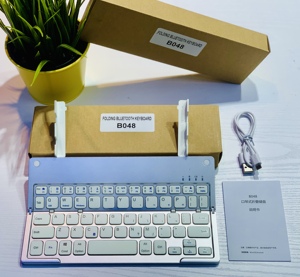 JOMAA Plastic Ultra Thin Folding Wireless Keyboard Harmonica <b>Mini</b> Rechargeable Mobile Phone Tablet Universal keyboard - Product Image 4