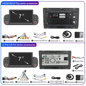 Lehx 1 DIN <span class=keywords><strong>Android</strong></span> 14 Tự Động Carplay Đài Phát Thanh Xe Cho Fiat Panda 2013 2020 Stereo Xe GPS 1DIN DVD 4G 8Core DSP Xe Máy Nghe Nhạc DVD - Product Image 6