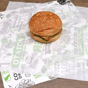 กระดาษไขกันน้ำมันสำหรับอาหาร แซนวิช ไก่โรล แฮมเบอร์เกอร์ ข้าวปั้น - Product Image 4