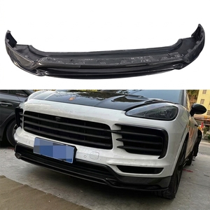Homies Porsch <span class=keywords><strong>Cayenne</strong></span> SUV Coupé 9Y0 2018+<span class=keywords><strong>2022</strong></span> Spoiler avant en fibre de carbone style T, kit carrosserie pour pare-chocs avant - Product Image 2