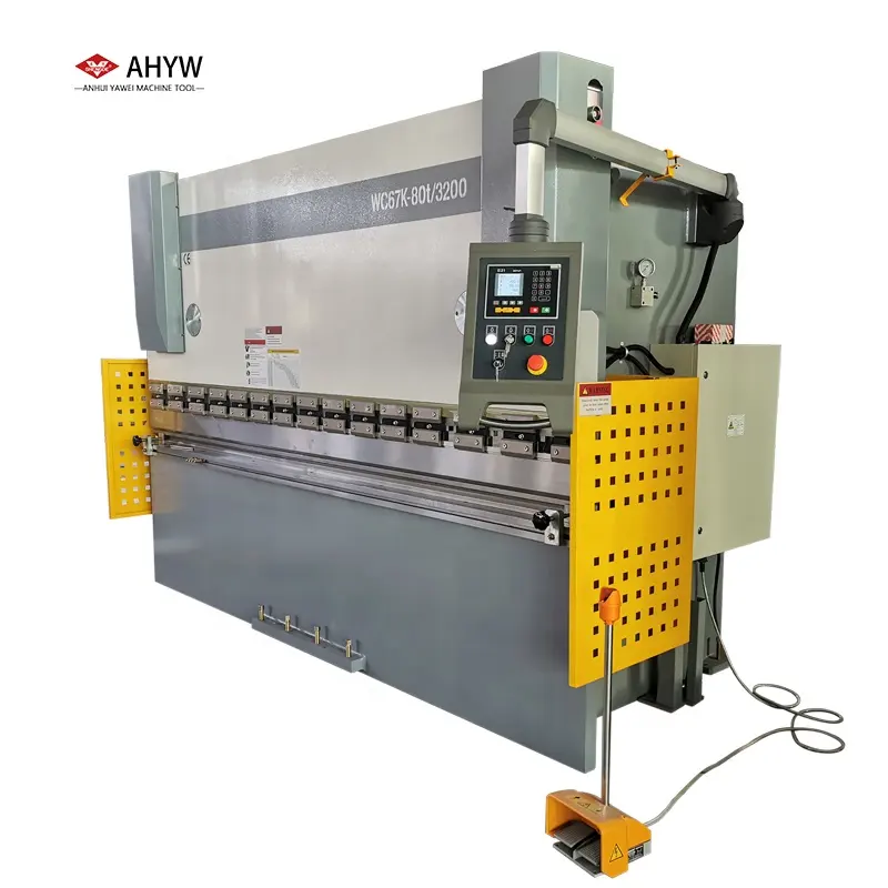 Anhui Yawei E21 80T 3200 milímetros cnc freio da imprensa hidráulica máquina de dobra de aço