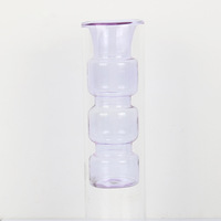 Vase à fleurs en verre Bouteille de diffuseur de roseau vide Parfum en verre à blocage de couleur Bouteille en verre double couche pour diffuseur Vente en gros