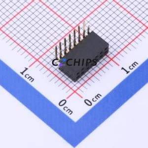 X1321FR-2x07-C43D24 Pin Socket Bent Lead Through Hole,P=1.27mm Connector 2x7P 1.27mm 1.27mm Square Hole - Product Image 1