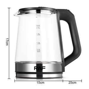 Hervidor Eléctrico Portátil de 2000W con Apagado Automático, Vidrio Borosilicato de Alta Calidad, Libre de BPA, Capacidad de 2.3L, Uso Doméstico, Inalámbrico - Product Image 5