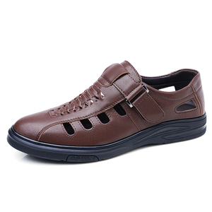 Sandales de luxe pour hommes, style business, dessus en PU souple, pour l'hiver, le bureau, la marche et la plage, chaussures décontractées d'extérieur, taille 46/47 - Product Image 2