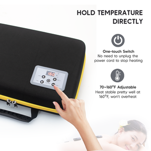 Borsa di pietra per massaggio elettrico portatile con controllo della temperatura di regolazione per la cura della salute e il corpo rilassante - Product Image 5