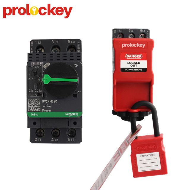 Durable ABS Tool-free Installation Circuit Breaker Lockout with Key for Push Type Button Motor Protection Switch Lock