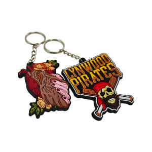 Llavero de PVC con figura de mascota de doble cara, de silicona suave y polivinilo cloruro, con forma personalizada de fábrica premium. - Product Image 1