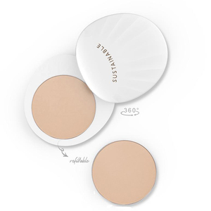 Biodégradable Écologique Rond Vide Bb Poudre Cas Bambou Décoration Personnalisée Fondation Poudre Conteneur Compact Cas