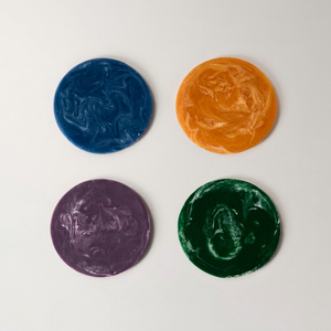 Sous-verre rond en résine marbrée, fait main, décoratif, couleur personnalisée pour la maison ou le café, par Fashion Craft India - Product Image 1