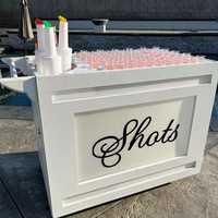 Chariot à café pour mariage avec bar lumineux LED, chariot à bonbons personnalisé avec logo, chariot de mariage en acrylique, décoration d'événements intérieurs et extérieurs