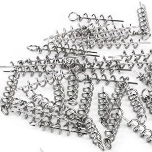 Spinpoler pesca sacacorchos gancho señuelo suave centrado Pin espiral 30/35/45/50mm resorte bloqueo Pin cebo tornillo conector Accesorios - Product Image 1