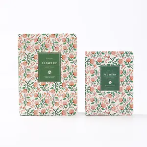 Custom profesional A4 A5 sampul keras kain Linen buku catatan kain jurnal Notepad dengan cetakan halaman Grid bertitik kosong