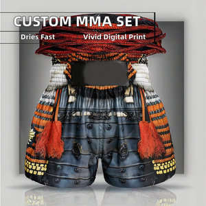 Conjunto de Rashguard de Boxeo Personalizado, Tejido, Sublimado, con Pantalones Cortos Transpirables de Secado Rápido, Poliéster/Algodón - Product Image 2