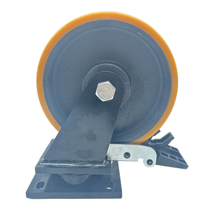 विमा औद्योगिक 8 इंच का कैस्टर पू और लोहे के अरंडी-वेल-ब्रेक व्हील्स यूरोपीय ट्रोली कैबिनेट के लिए भारी शुल्क कैस्टर - Product Image 2