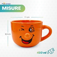 Tasses en céramique 3D à grand nez, 450 ml, pour petit-déjeuner, multicolores, en porcelaine, visages amusants, lavables au lave-vaisselle, qualité alimentaire, vente en gros à prix réduit