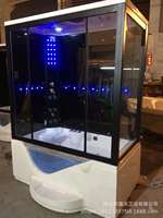 Baignoire autoportante en acrylique et fibre de verre avec fonction massage à air et à remous et fonction vapeur pour salle de bain moderne