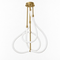 Luminaire suspendu en silicone torsadé moderne et minimaliste, style nordique, pour hall d'entrée, classique, à intensité variable, DIY