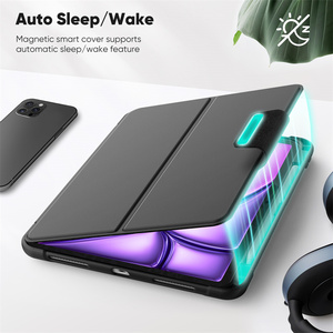 เคสอัจฉริยะสำหรับ <span class=keywords><strong>iPad</strong></span> Air <span class=keywords><strong>11</strong></span>/13นิ้ว M2/M3 2024/2025 11TH/10th/8th/5th/4th/10.9 Gen <span class=keywords><strong>Pro</strong></span> <span class=keywords><strong>11</strong></span>/12เคสขนาด9นิ้วพร้อมบรรจุภัณฑ์ - Product Image 3