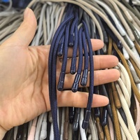 Cordon de serrage personnalisé rond en gros pour sweats à capuche corde en polyester de coton tressé avec pointe en dentelle pour vêtements