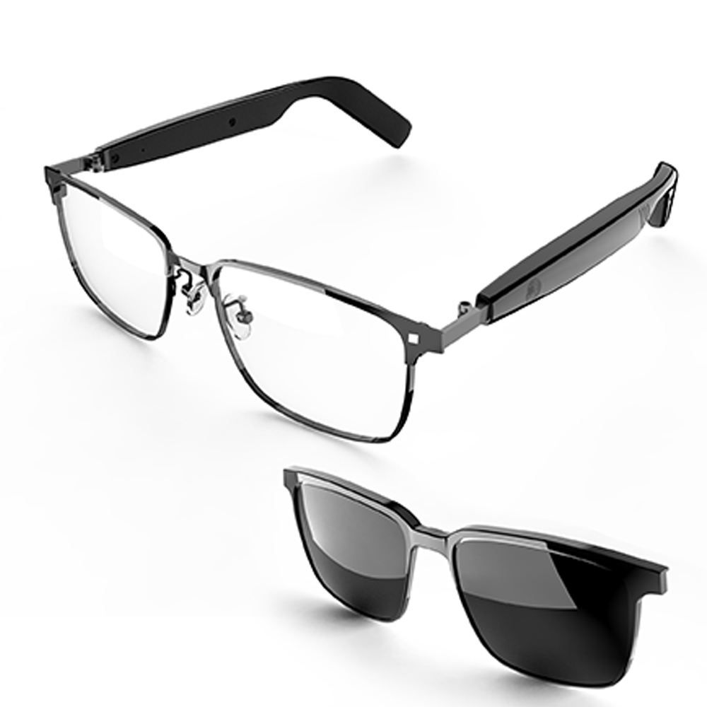 SG20Pro Smart Glasses wIth Microphone Magnetic Replacement Dual Lenses UV Protection BT Call Music Player Smart Wearable Headset