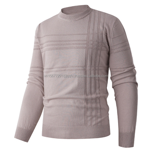 2026 New Style Men Crew Neck Pullover Sweater Solid Color Simple Fashion All <b>Match</b> Soft <b>Long</b> Sleeve Bottoming Knitted Shirt Men - Product Image 5