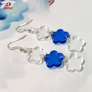 Boucles d'oreilles miroir en acrylique découpées au Laser avec Logo personnalisé JAYI