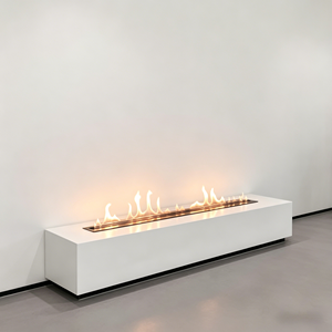 <span class=keywords><strong>Cheminée</strong></span> à éthanol de table design, portable, à flamme réelle, brûleur réglable, protection de sécurité pour café, restaurant, bar, salle à manger - Product Image 2