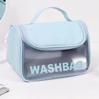 Pochette cosmétique imperméable en PVC - Pochette cosmétique de voyage en PVC à fleurs, Pochette transparente pour articles de toilette et rouge à lèvres en PVC