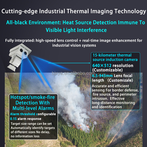 Quân sự cấp hồng ngoại Laser an ninh máy ảnh 3000m chiếu sáng 640x512 nhiệt Pan & Tilt máy ảnh - Product Image 3