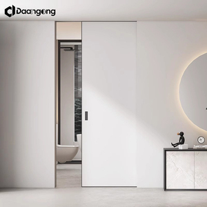 Portes intérieures coulissantes en <span class=keywords><strong>bois</strong></span> encastrées dans le mur pour une connexion fluide du <span class=keywords><strong>salon</strong></span> à l'espace ouvert - Product Image 5