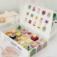 Boîte d'emballage de thé de l'après-midi Support à cupcake Dessert Mini support à gâteau Boîte de séparation Portable Dessert Fête d'anniversaire Macaron cookies