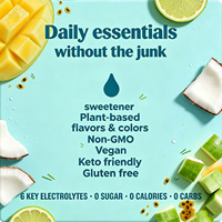 Tropische Fruit Elektrolyten Poeder Sachets Suiker Vrij Hydraterende Drinkmix Stickpacks Zomer Klaar voor Stranddagen