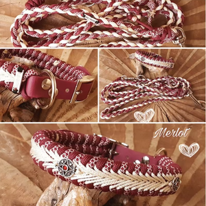 India Paracord Hondenhalsband Meerkleurige Kralen Leren Bloem Kenyan Maasai Stijl Bloemen Collier Chien Pet Riem - Product Image 6