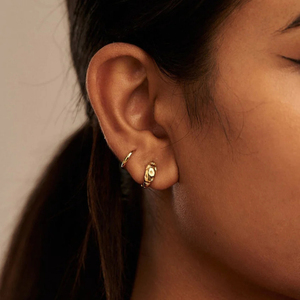 CANNER Pendientes de Aro Gruesos Octogonales de 9mm con Estrella, de Plata S925, Joyería Fina para Mujer - Product Image 4