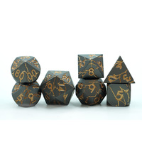 Jeu de dés D & D personnalisés en alliage de zinc polyédrique pour donjons et dragons Forme unique de fissure