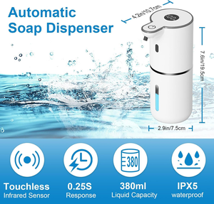 Distributeur automatique de savon mousse à induction USB, machine à laver les mains électrique sans contact avec infrarouge pour hôtels - Product Image 4
