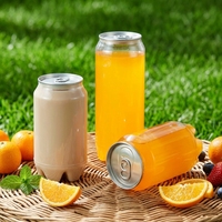 Bouteilles de boisson transparentes en plastique PET 250ml 330ml 500ml 16oz 18oz pour soda, matcha et gâteau, avec couvercle à ouverture facile