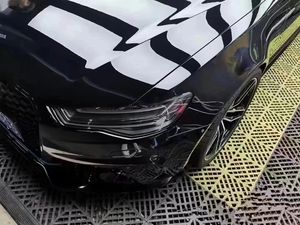 Garantía 1,52*18m Tamaño Piano Negro Blanco Super Brillante Vinilo Envoltura Coche - Product Image 2