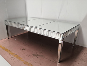 <span class=keywords><strong>Mesa</strong></span> de <span class=keywords><strong>Comedor</strong></span> Grande Moderna con Diseño de <span class=keywords><strong>Mosaico</strong></span> y Espejo para Eventos, Bodas y Hogar - Product Image 4