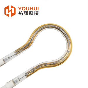 Youhui Single <b>Tube</b> Gold Plated Halogen Infrared <b>Heating</b> Lamp 220V 450W High Temperature Energy Saving - Product Image 1