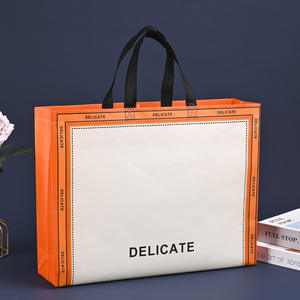 Bolsa de regalo de compras con diseño de logotipo degradado colorido al por mayor bolso biodegradable no tejido - Product Image 3