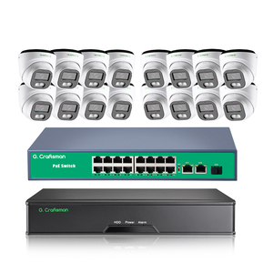 Sistema de Cámara de Seguridad IP CCTV GX-HFI-M8S-K16 de 8MP 4K, 16 Canales, Switch POE, NVR XMEYE, Kit Interior/Exterior, Domo GX-HFI-M8S- - Product Image 1