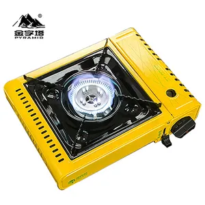 Gas Stoves Stove Ultralight Mini Custom CE Single Burner Eco-friendly Cast Iron Blue Flame Pyramid Grill BBQ Camping Portable Butane Gas Stove