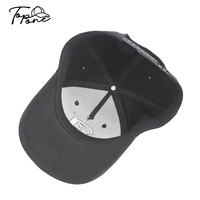 Gorro de Béisbol de 5 Paneles Negro de Alta Calidad, Gorra de Béisbol con Logotipo Bordado Personalizado de Algodón en Oferta para Hombre