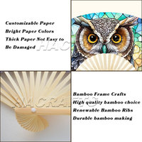 Éventail en papier, éventail en bambou, éventails en papier pour mariage, fête, décoration de la maison, éventails de mariage
